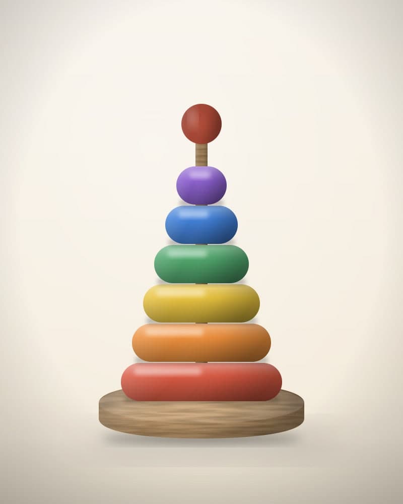 Rainbow Stacking Rings