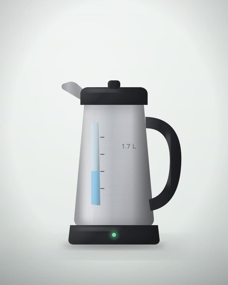 Rapid-Boil Electric Kettle 1.7 L in Steel