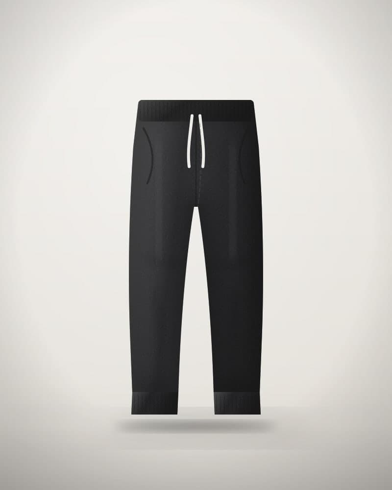 Tapered Jogger Trousers in Black